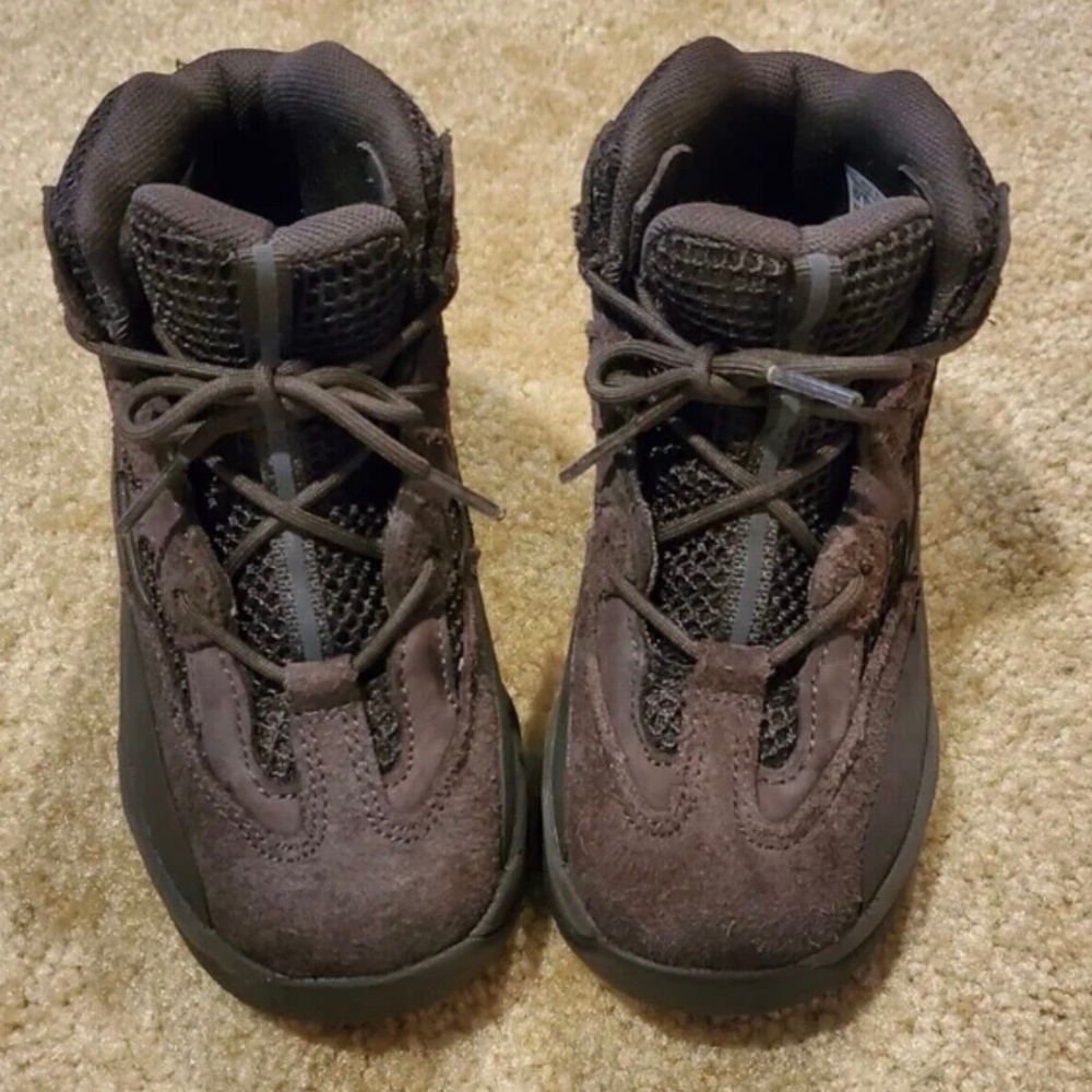 Adidas Yeezy Desert Boot Rock Sz 13 Kids Boys EG6490 Oil Brown Boots Shoes